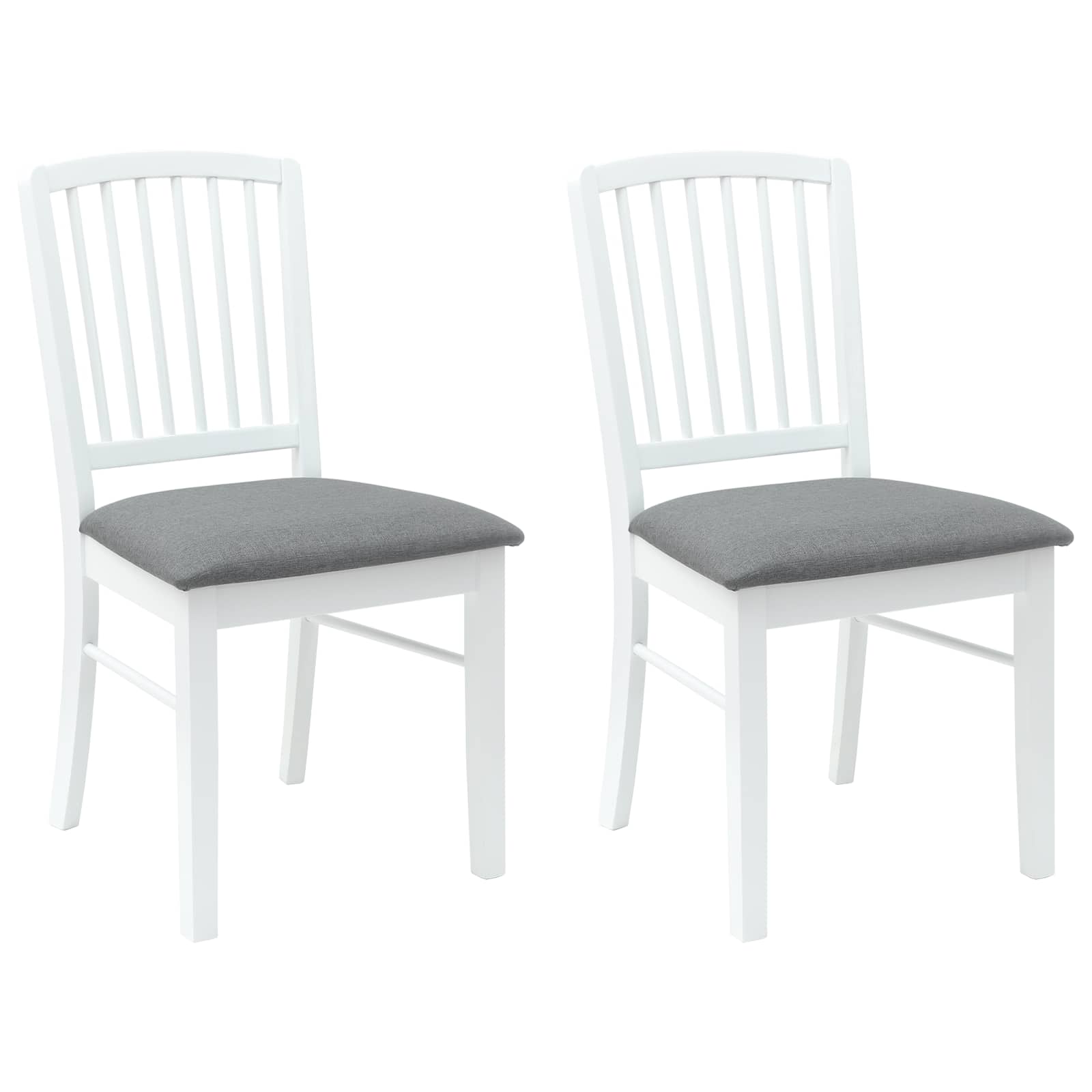 Καρέκλες φαγητού 2 pcs Λευκό 50 x 52,5 x 91 εκ