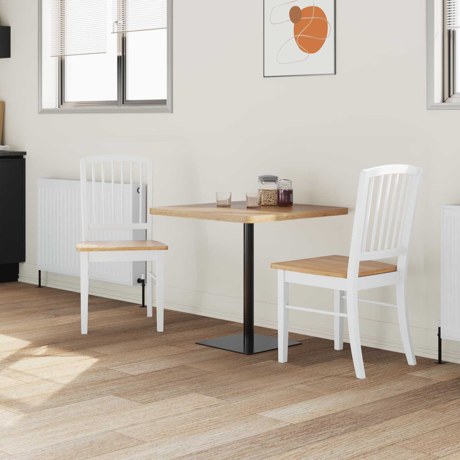 Καρέκλες φαγητού 2 pcs Λευκό 50 x 52,5 x 91 εκ
