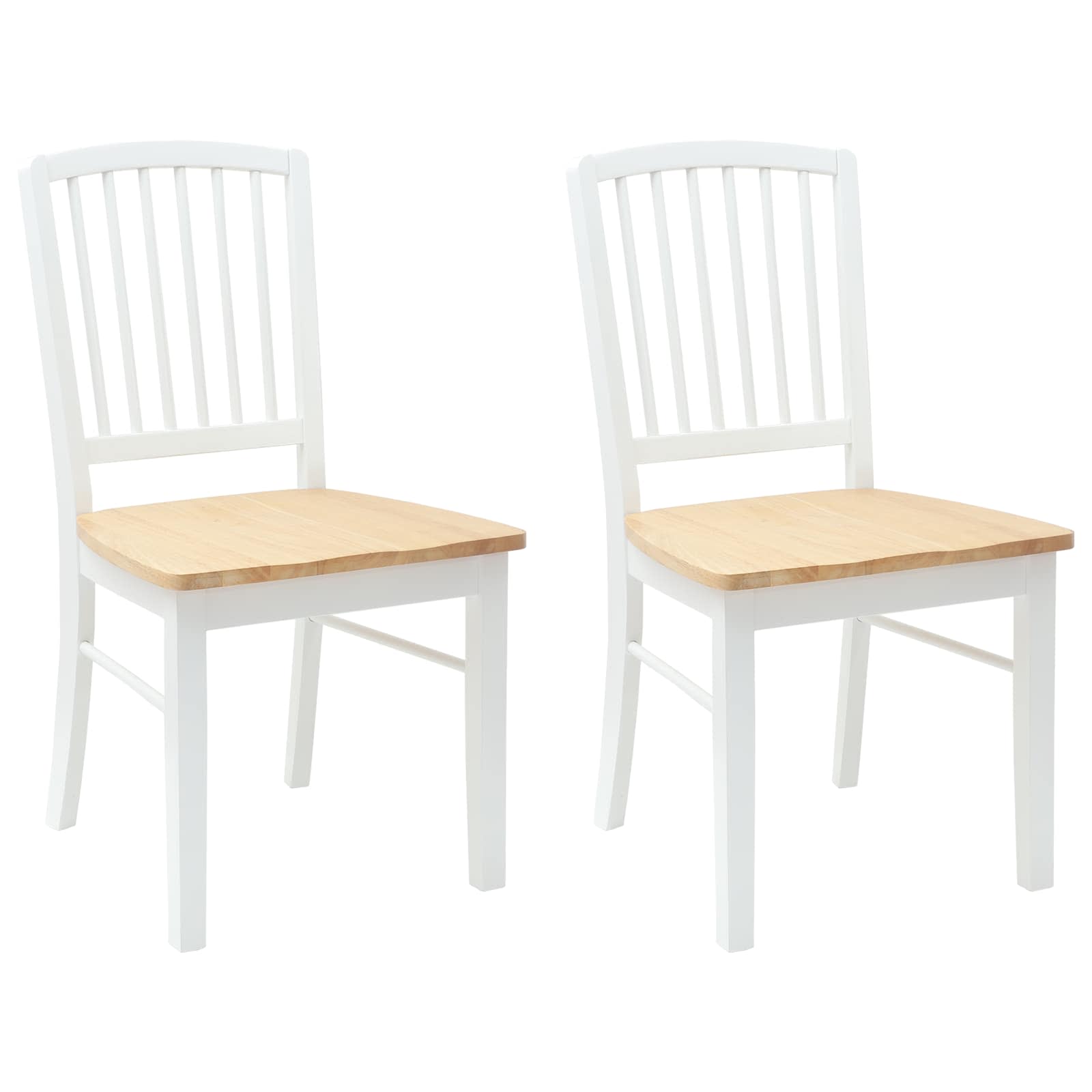 Καρέκλες φαγητού 2 pcs Λευκό 50 x 52,5 x 91 εκ