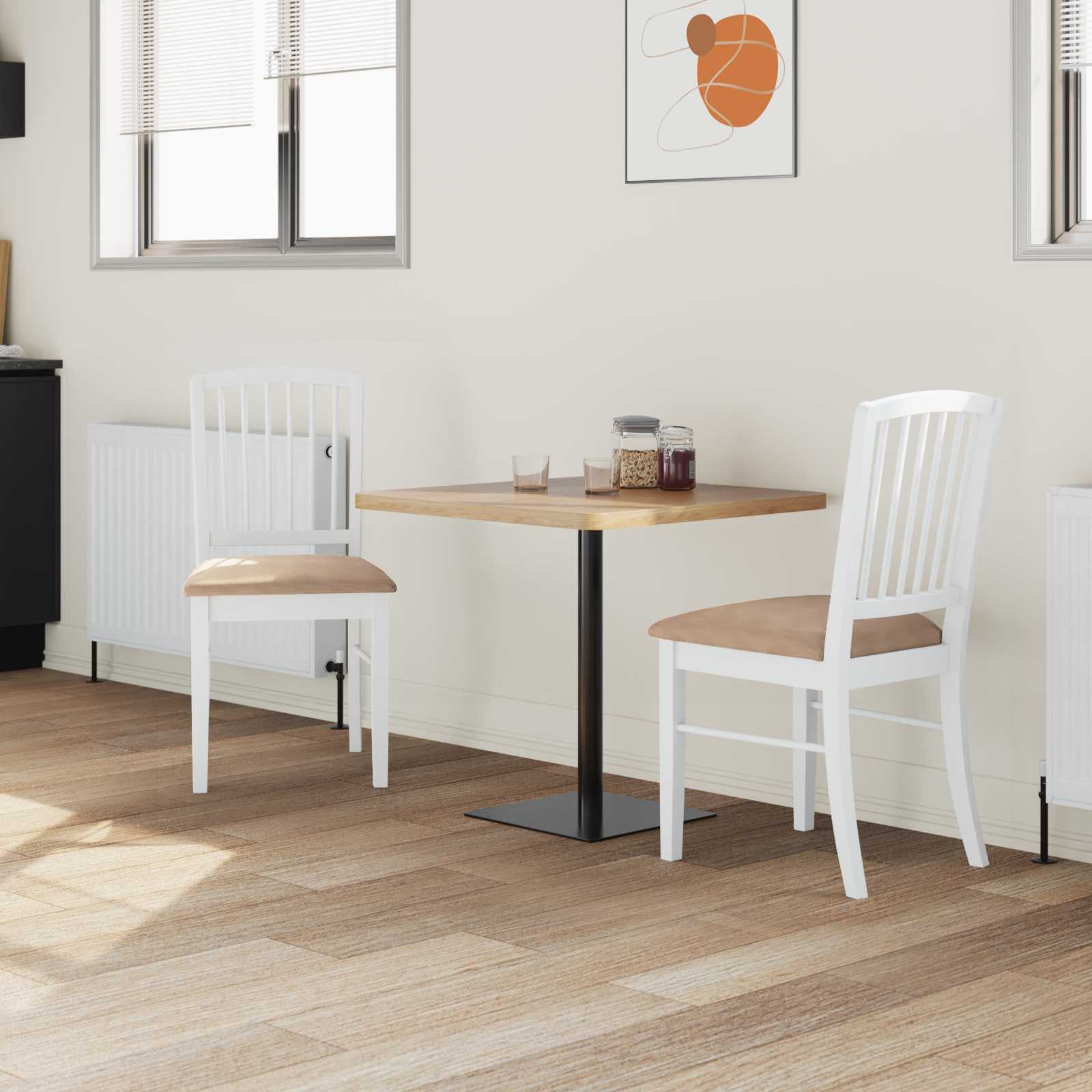 Καρέκλες φαγητού 2 pcs Λευκό 50 x 52,5 x 91 εκ