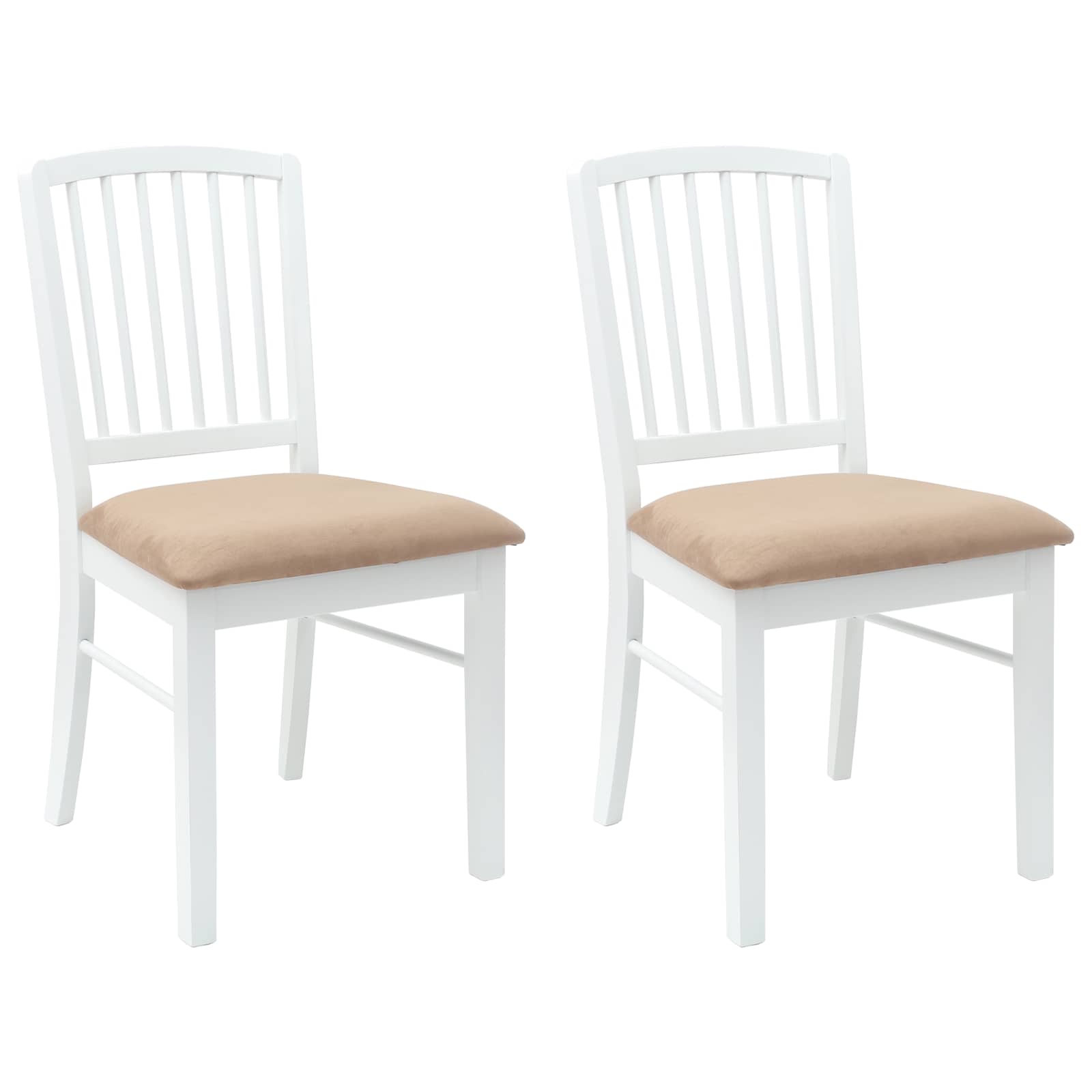 Καρέκλες φαγητού 2 pcs Λευκό 50 x 52,5 x 91 εκ