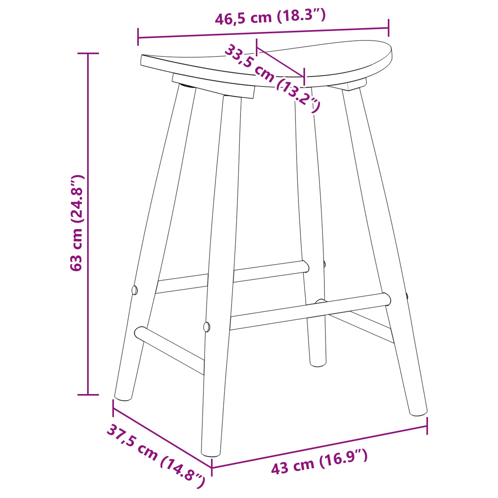 Καρέκλες φαγητού 2 pcs Λευκό 46 x 37 x 63 εκ