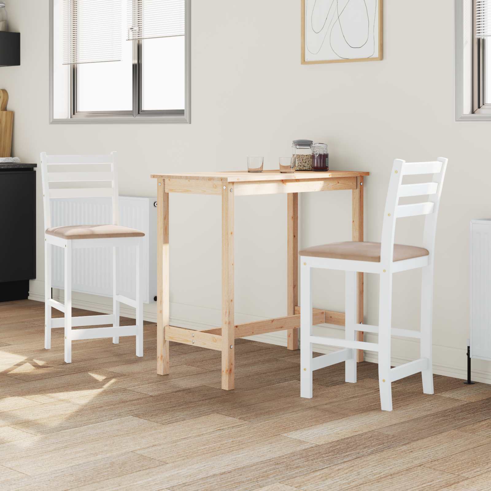 Καρέκλες φαγητού 2 pcs Λευκό 40 x 47,5 x 99,5 εκ