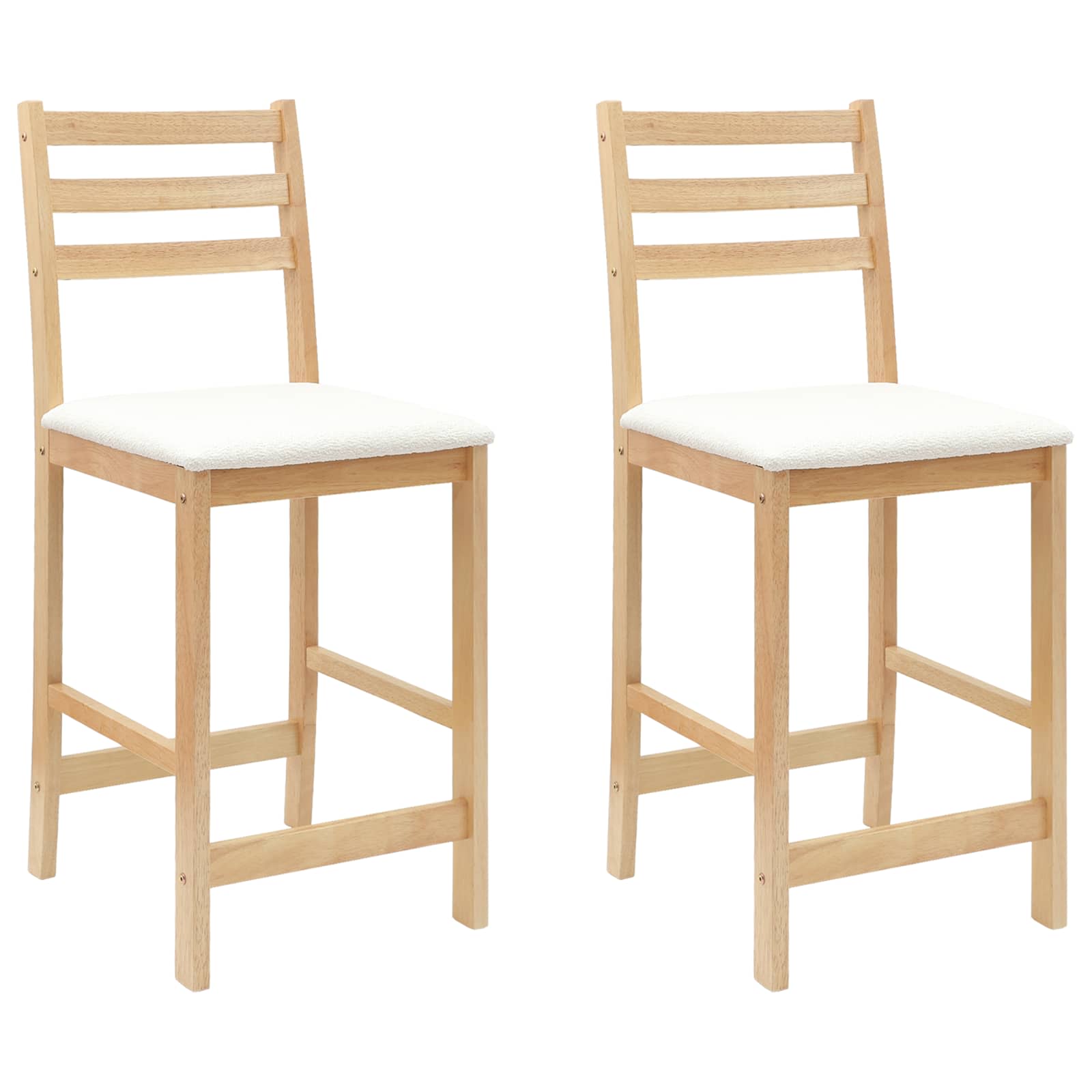Καρέκλες φαγητού 2 pcs Φυσικό 40 x 47,5 x 99,5 εκ