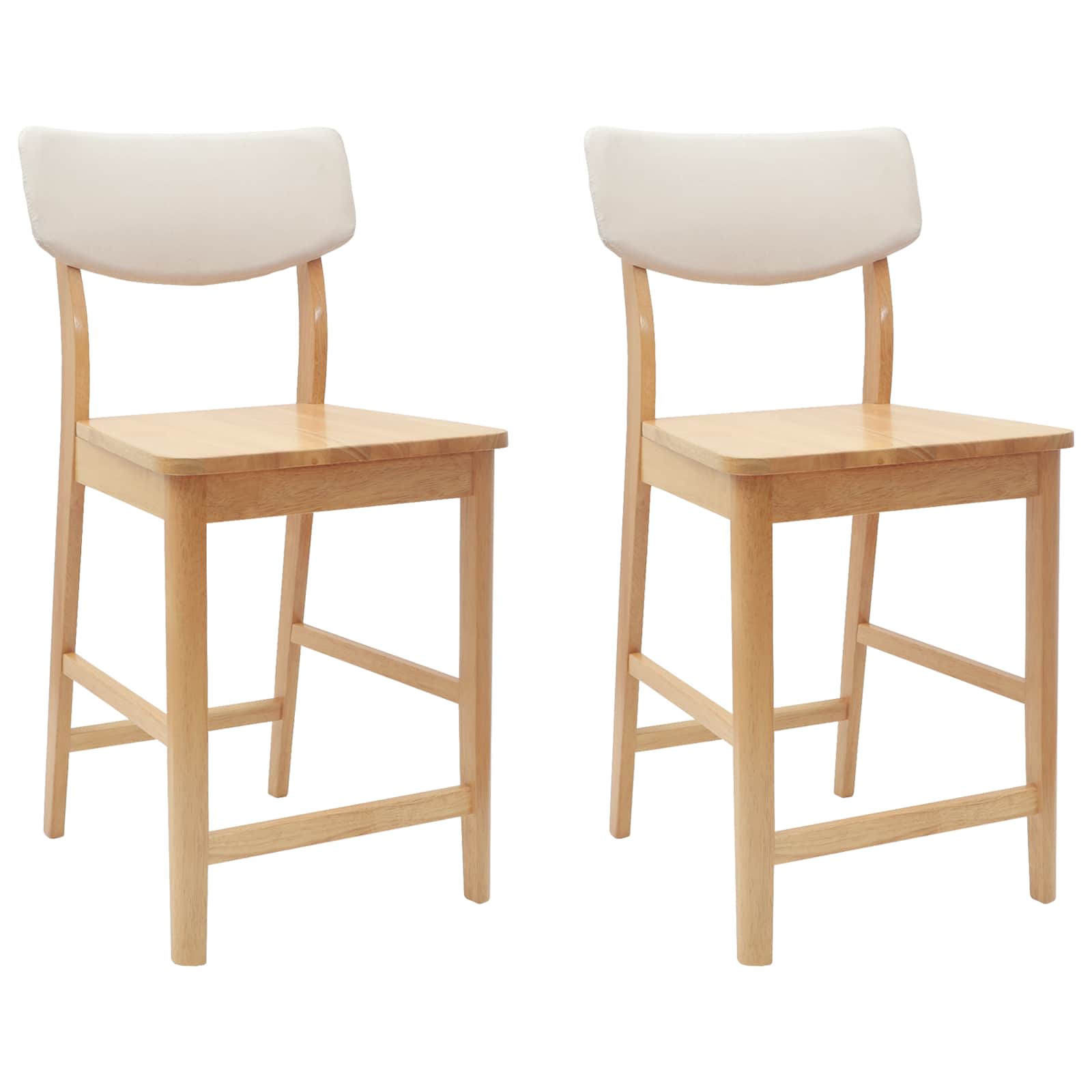 Καρέκλες φαγητού 2 pcs Φυσικό 48 x 49 x 95 εκ.