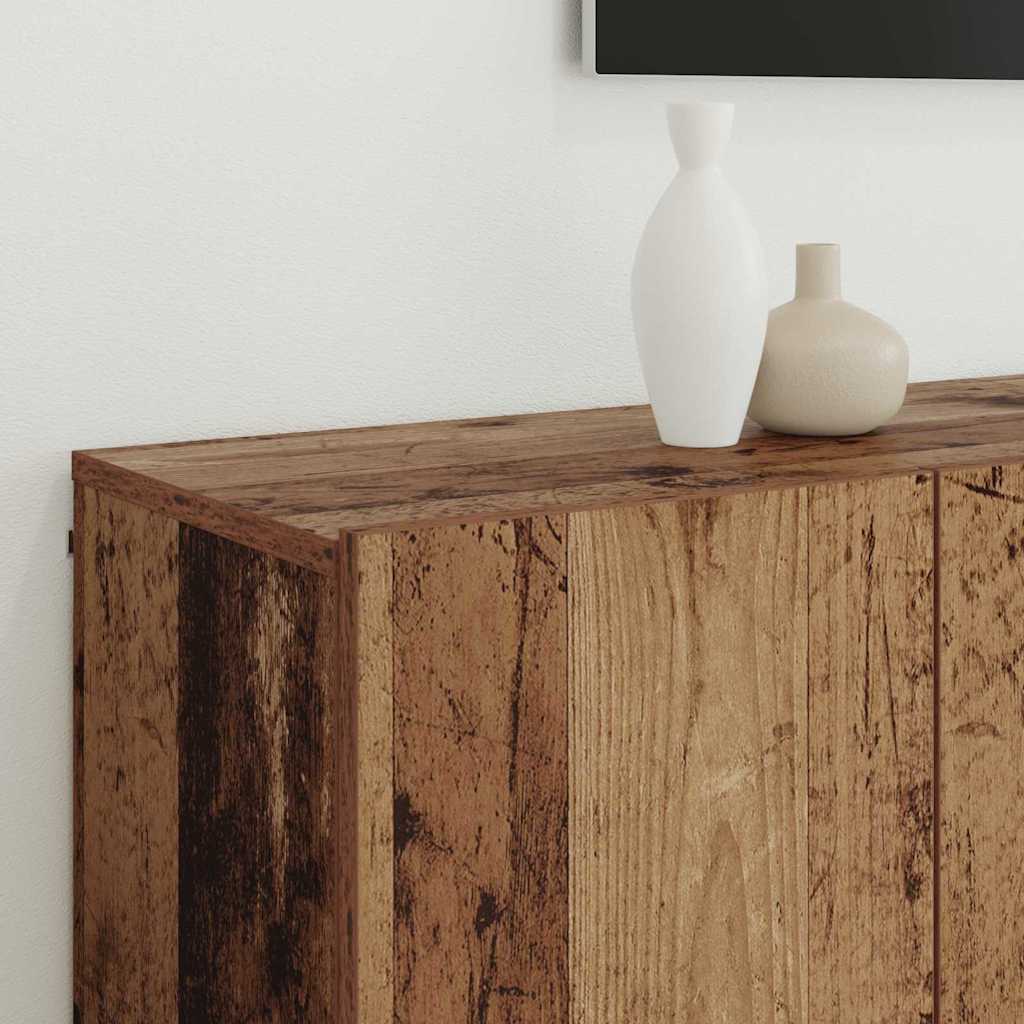 Μονάδες TV Επιτοίχιο 6 pcs Παλαιό ξύλο Επεξεργασμένο ξύλο