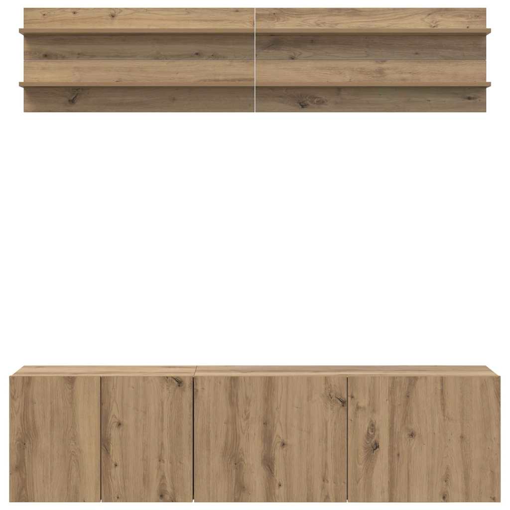 Μονάδες TV Επιτοίχιο 6 pcs artisan δρυς Επεξεργασμένο ξύλο