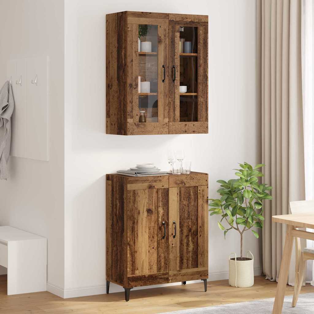 Highboard Παλιό Ξύλο 69,5 x 34 x 180 εκ. Επεξεργασμένο ξύλο - Pakobazaar