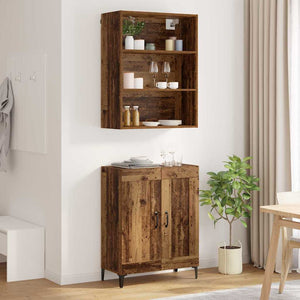 Highboard 2 τμχ. Παλαιό ξύλο 69,5 x 34 x 180 εκ.