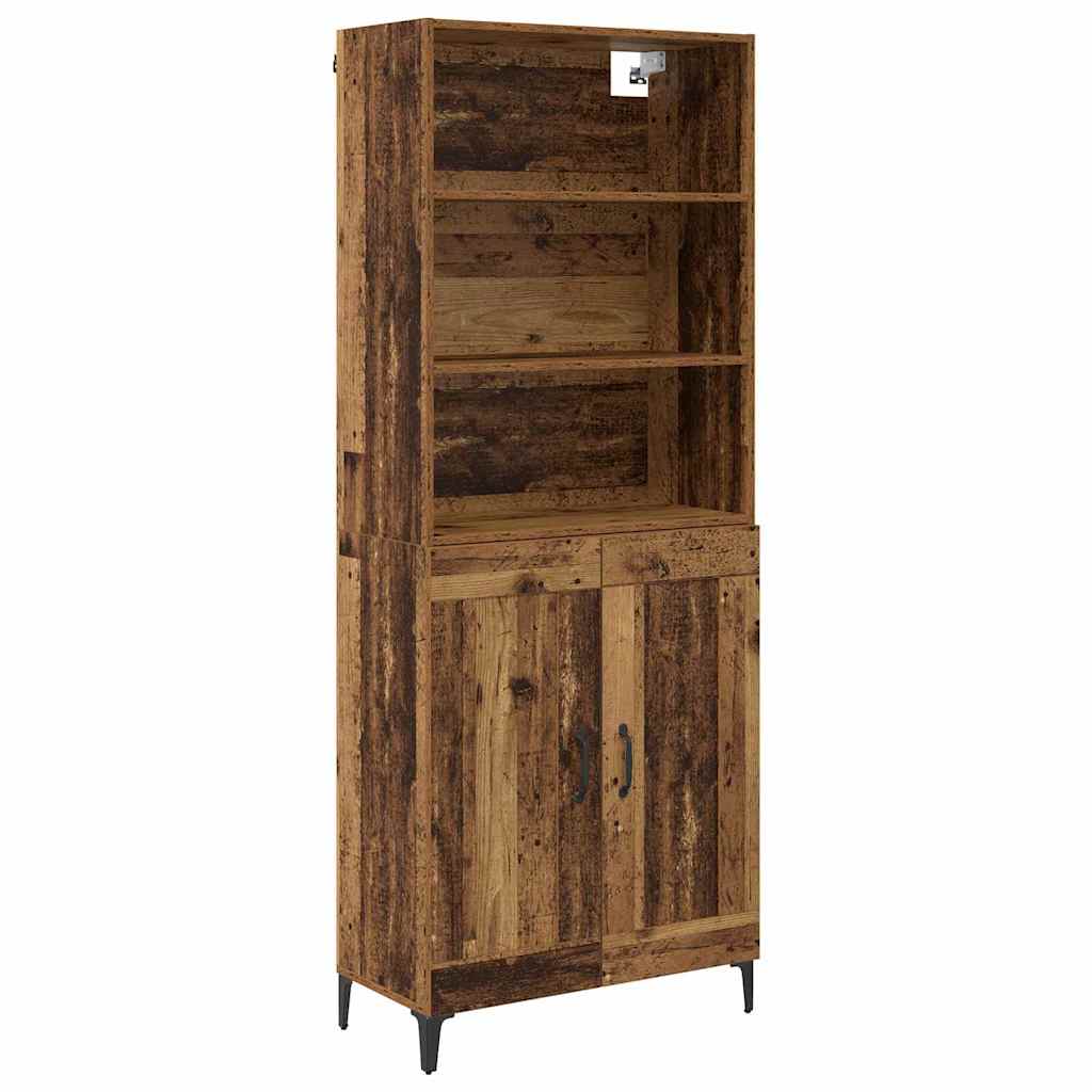 Highboard 2 pcs Παλαιό ξύλο Επεξεργασμένο ξύλο