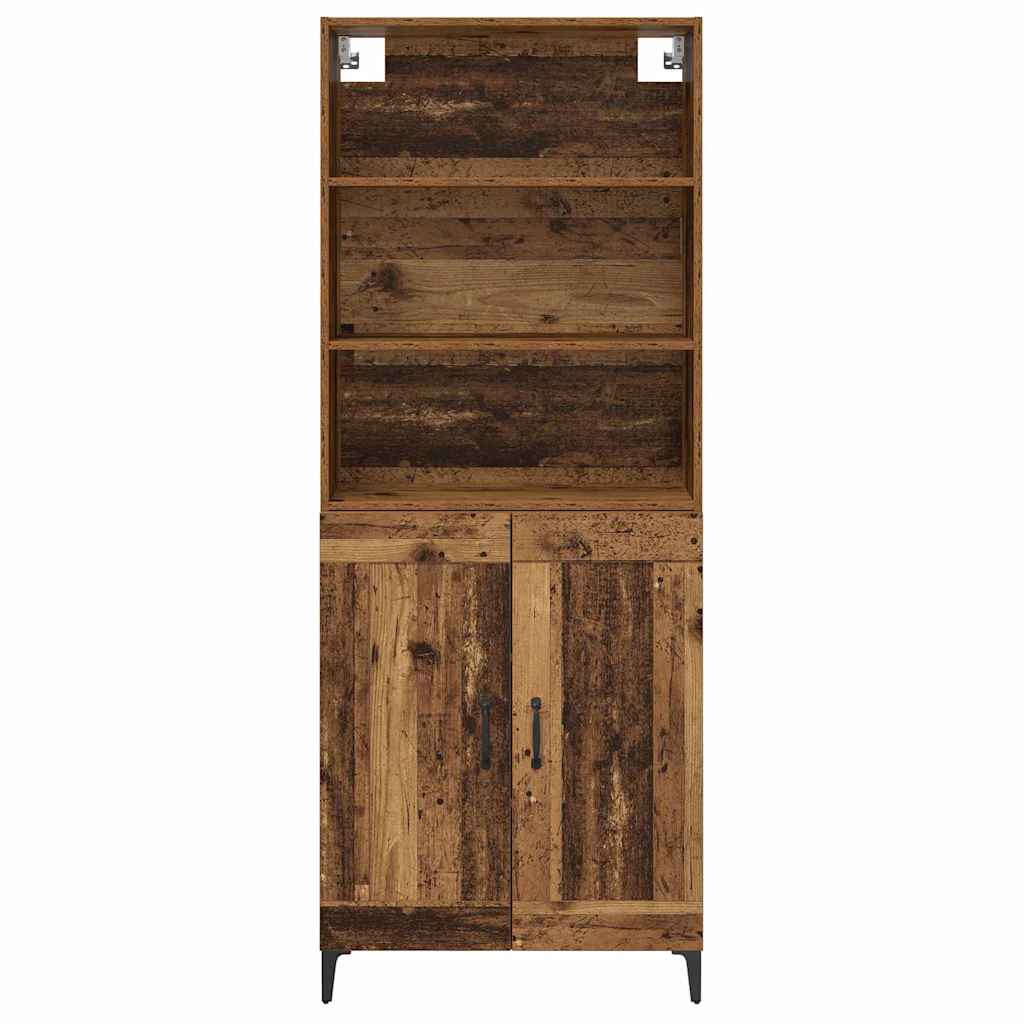 Highboard 2 pcs Παλαιό ξύλο Επεξεργασμένο ξύλο