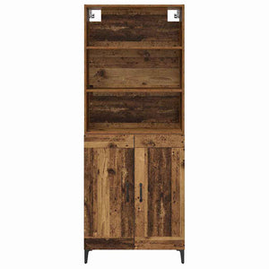 Highboard 2 τμχ. Παλαιό ξύλο 69,5 x 34 x 180 εκ.