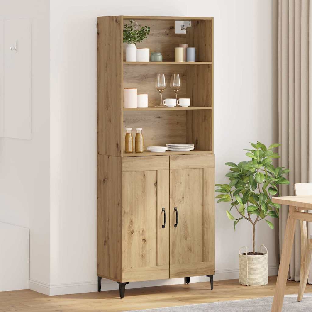 Highboard 2 pcs artisan δρυς 69,5 x 34 x 180 εκ.