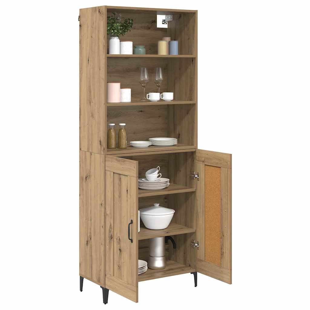 Highboard 2 pcs artisan δρυς 69,5 x 34 x 180 εκ.
