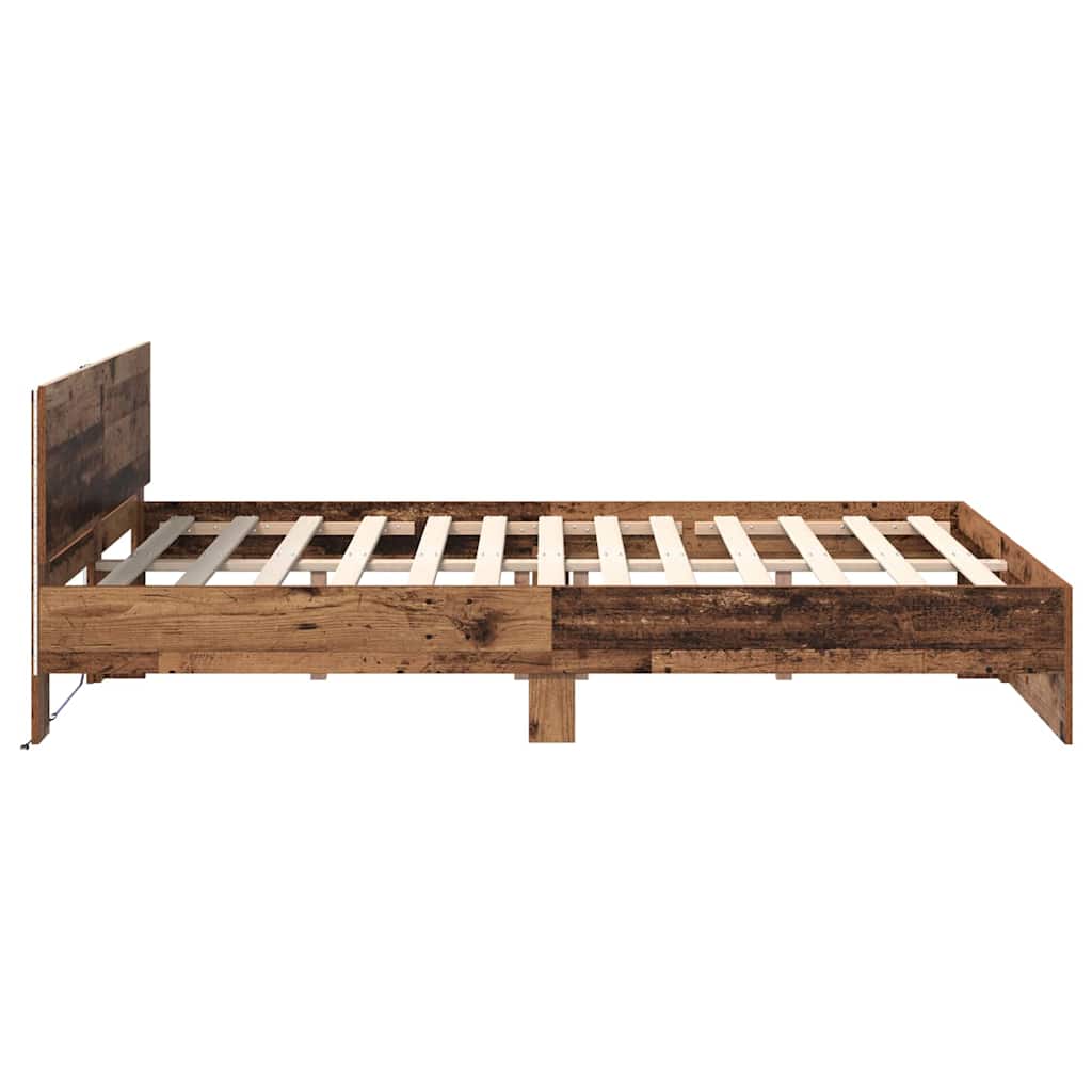 Σκελετός Κρεβατιού Παλιό Ξύλο 120 x 190 cm Επεξεργασμένο ξύλο