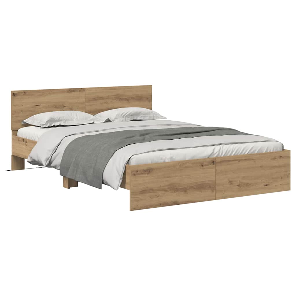 Σκελετός Κρεβατιού Artisan Oak 120 x 190 cm Επεξεργασμένο ξύλο
