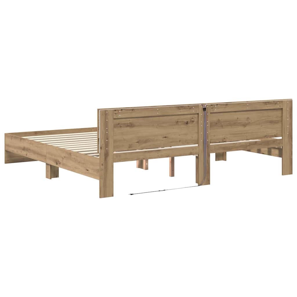 Σκελετός Κρεβατιού Artisan Oak 180 x 200 cm Επεξεργασμένο ξύλο - Pakobazaar
