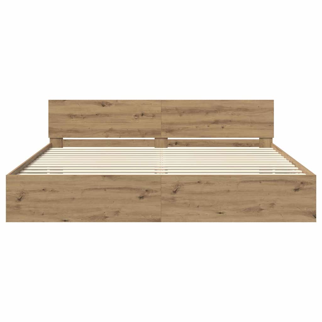 Σκελετός Κρεβατιού Artisan Oak 180 x 200 cm Επεξεργασμένο ξύλο - Pakobazaar