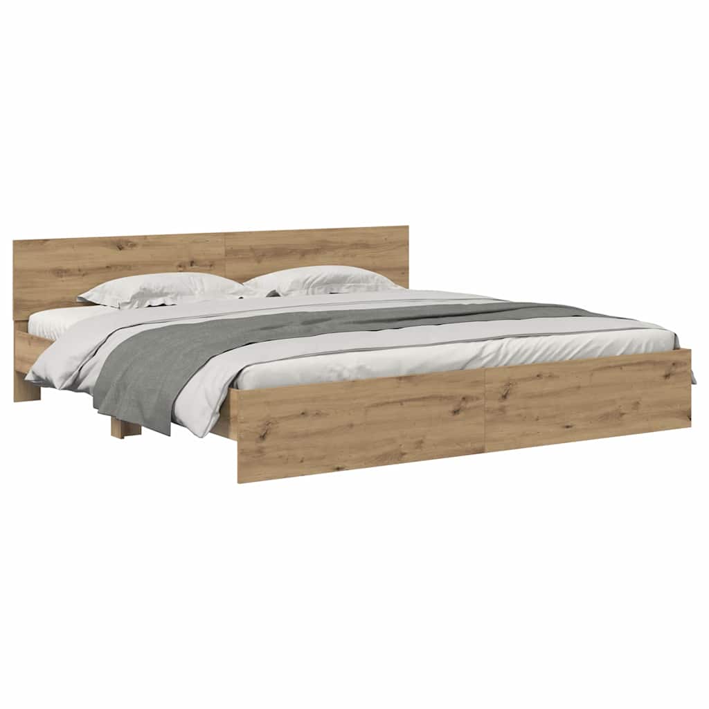Σκελετός Κρεβατιού Artisan Oak 180 x 200 cm Επεξεργασμένο ξύλο - Pakobazaar