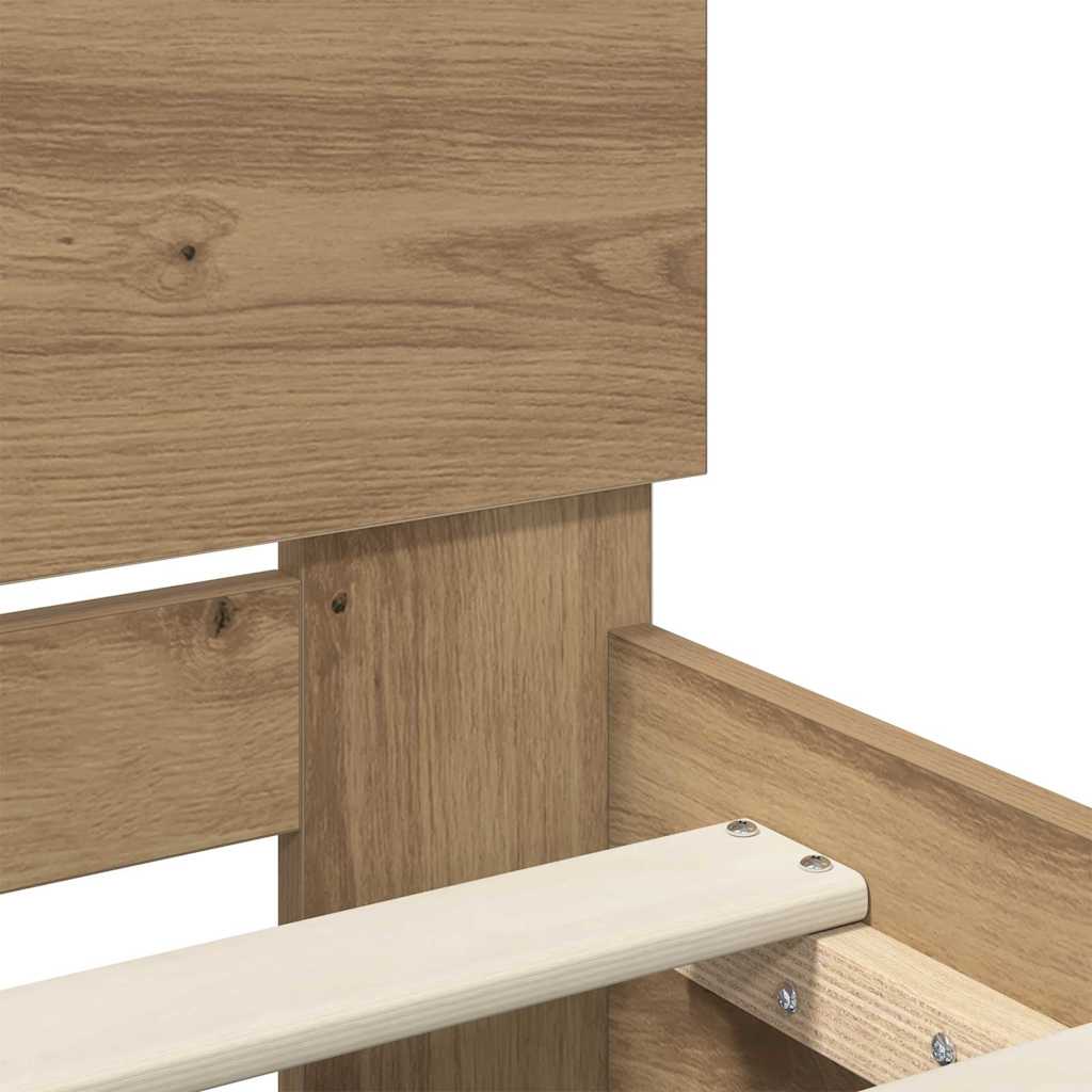 Σκελετός Κρεβατιού Artisan Oak 200 x 200 cm Επεξεργασμένο ξύλο - Pakobazaar