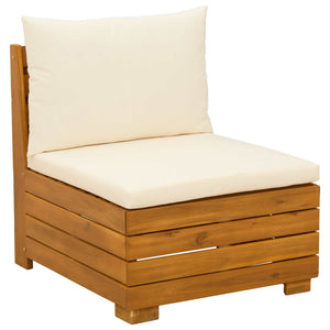 Σειρά Καναπέ Εξωτερικού 3 Τεμάχιο Καφέ Στερεό Ξύλο Ακακίας - Pakobazaar