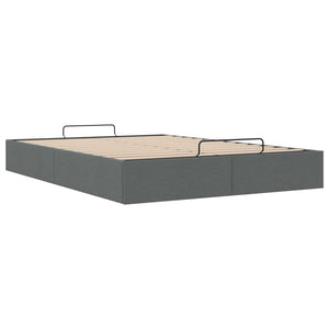 Κρεβάτι Οθωμανικού Τύπου Σκούρο Γκρι 153 x 203 cm Ύφασμα - Pakobazaar