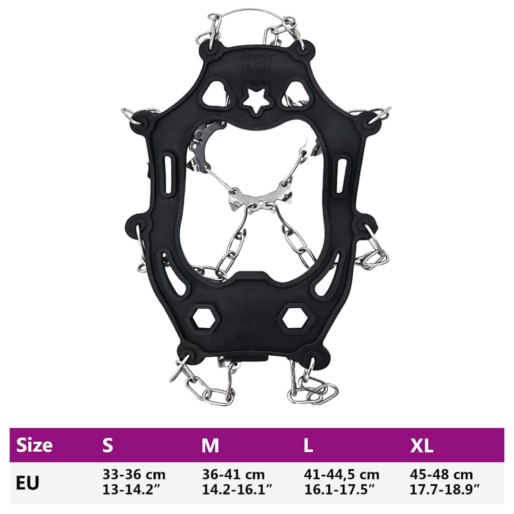 Αναρτήσεις πάγου για παπούτσια Μαύρο L - Pakobazaar