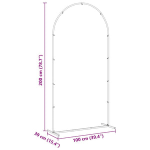 Αψίδα Γάμου Λευκό 100 x 39 x 200 εκ. Ατσάλι - Pakobazaar