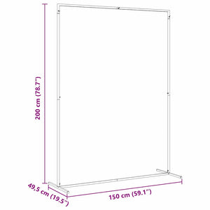 Αψίδα Γάμου Λευκό 150 x 49,5 x 200 εκ Ατσάλι - Pakobazaar
