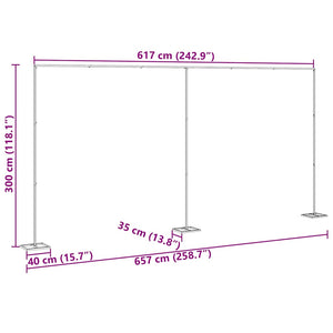 Αψίδα Γάμου Χρυσό 657 x 35 x 300 εκ Ατσάλι - Pakobazaar