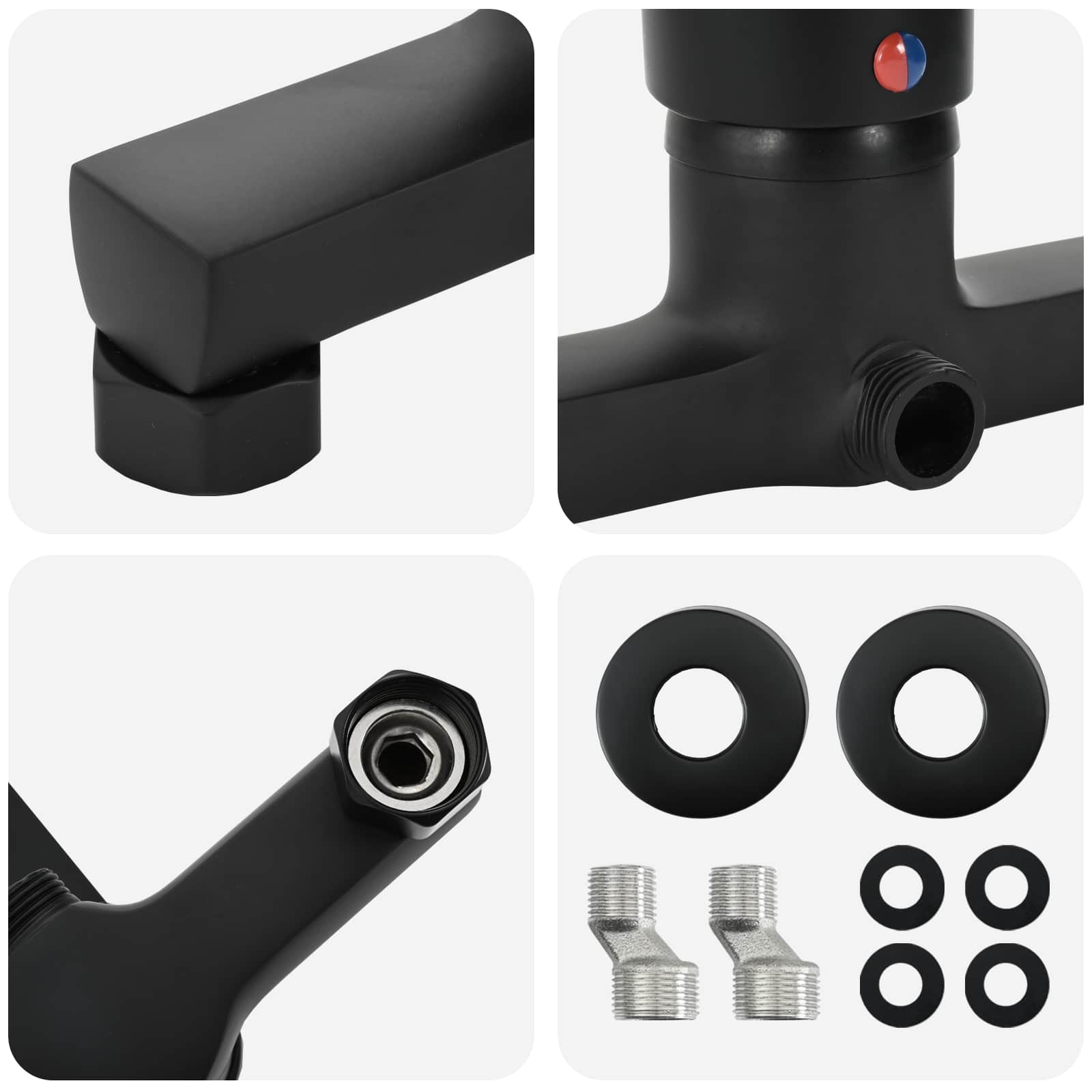 Μίξερ ντους Μαύρο G 1 / 2 ίντσες Ορείχαλκος - Pakobazaar