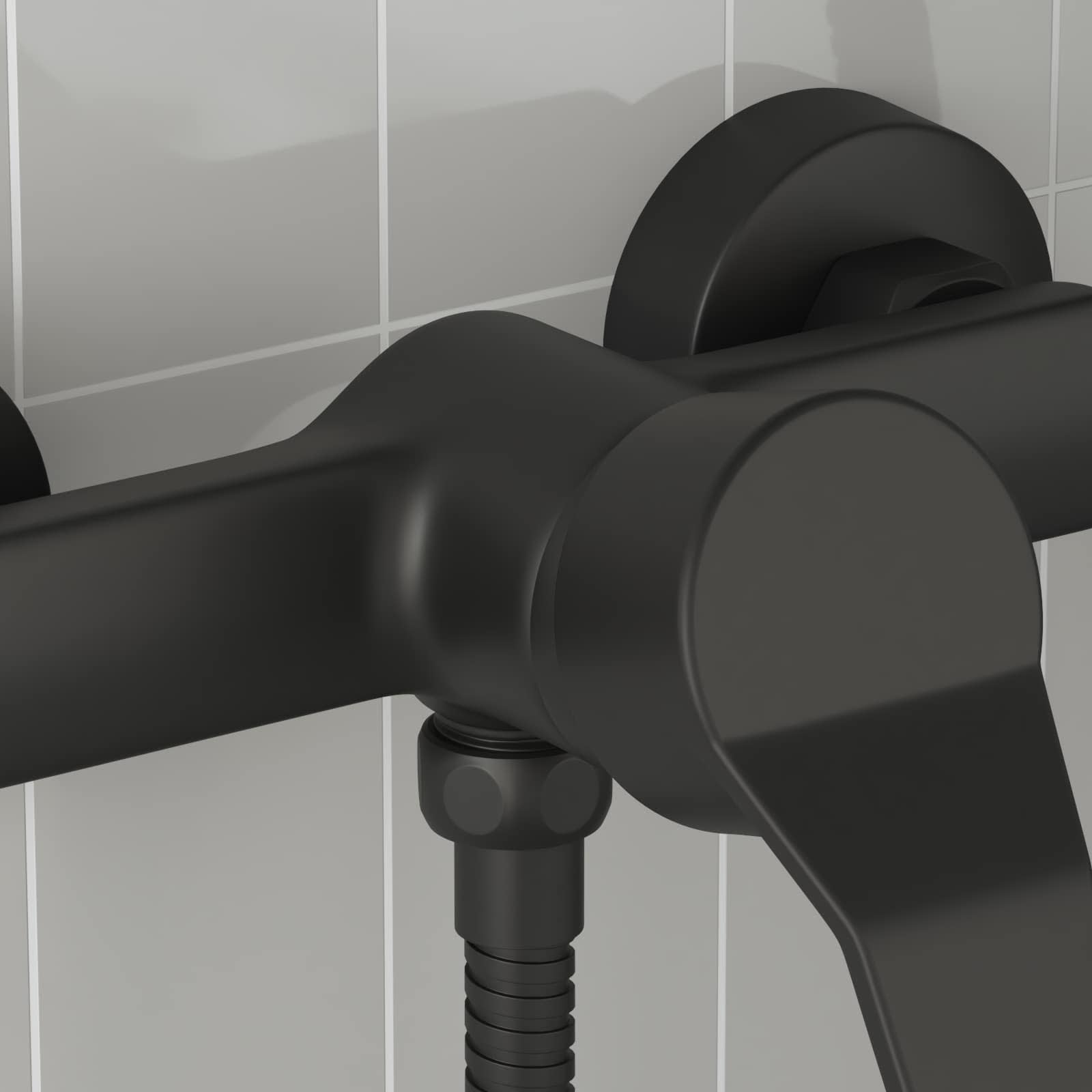 Μίξερ ντους Μαύρο G 1 / 2 ίντσες Ορείχαλκος - Pakobazaar