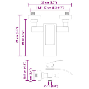 Μίξερ ντους Μαύρο G 1/2 ίντσες