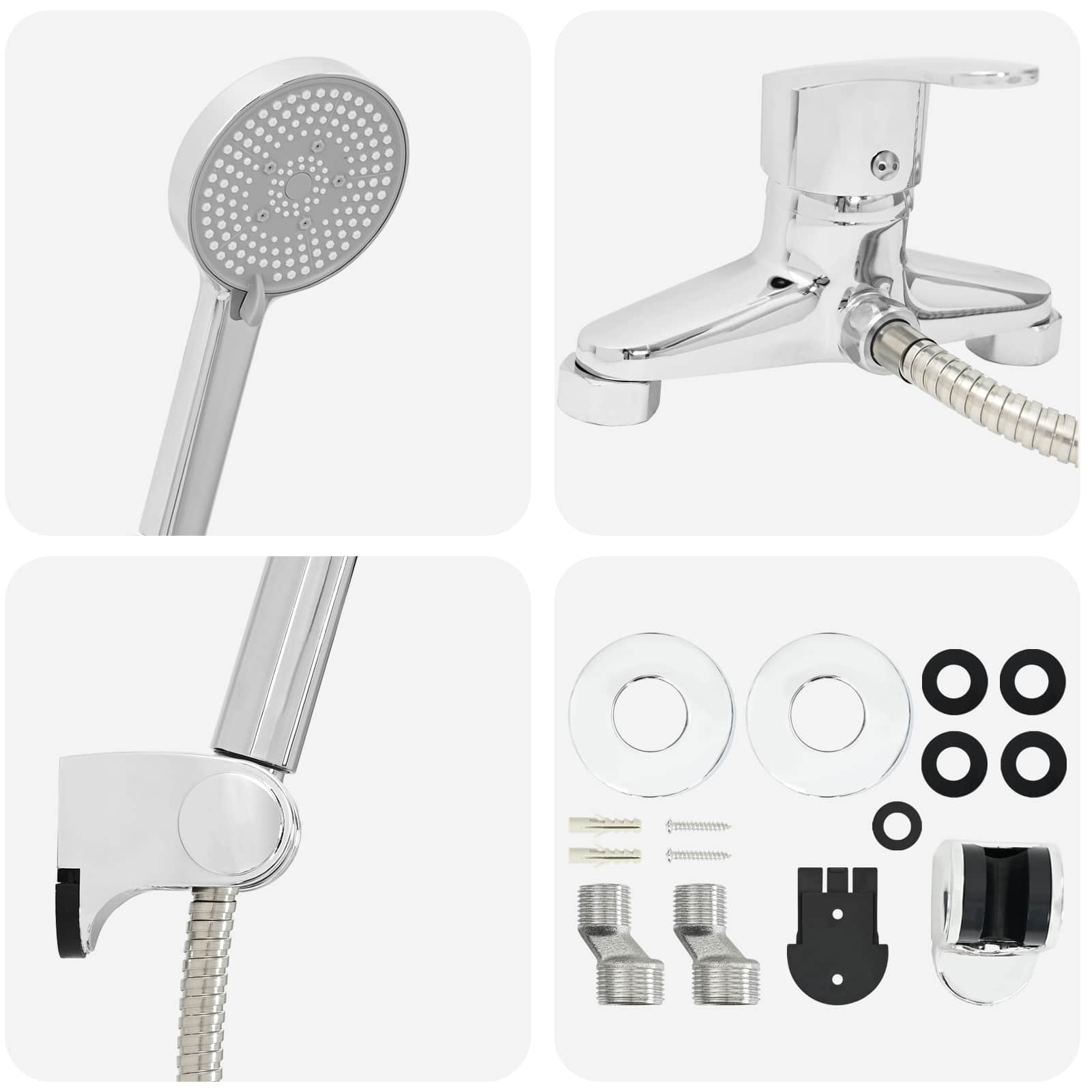 Σετ Κεφαλής Ντους Με επίστρωση χρωμίου G 1 / 2 ίντσες