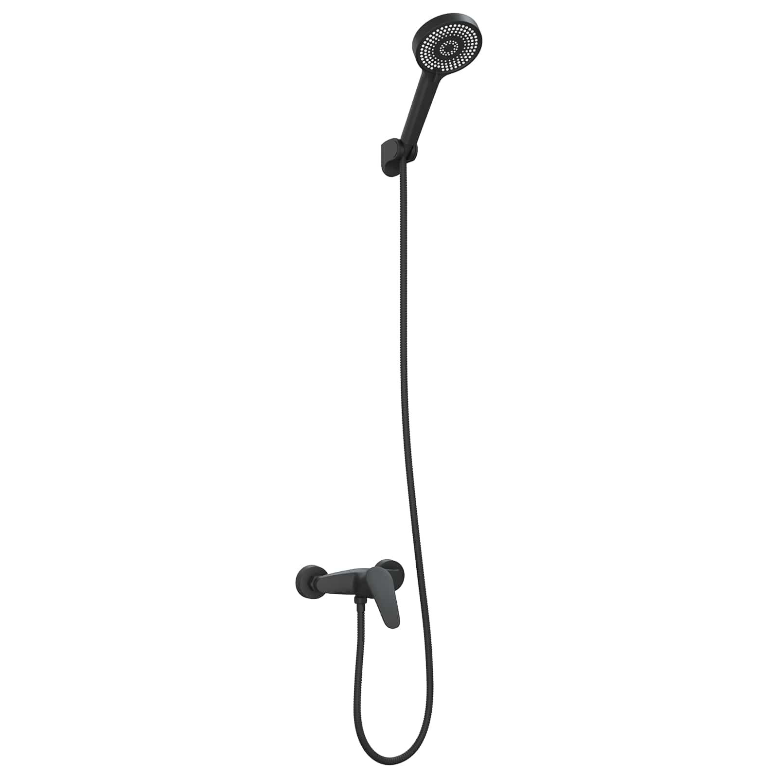 Σετ Κεφαλής Ντους Μαύρο G 1 / 2 ίντσες - Pakobazaar