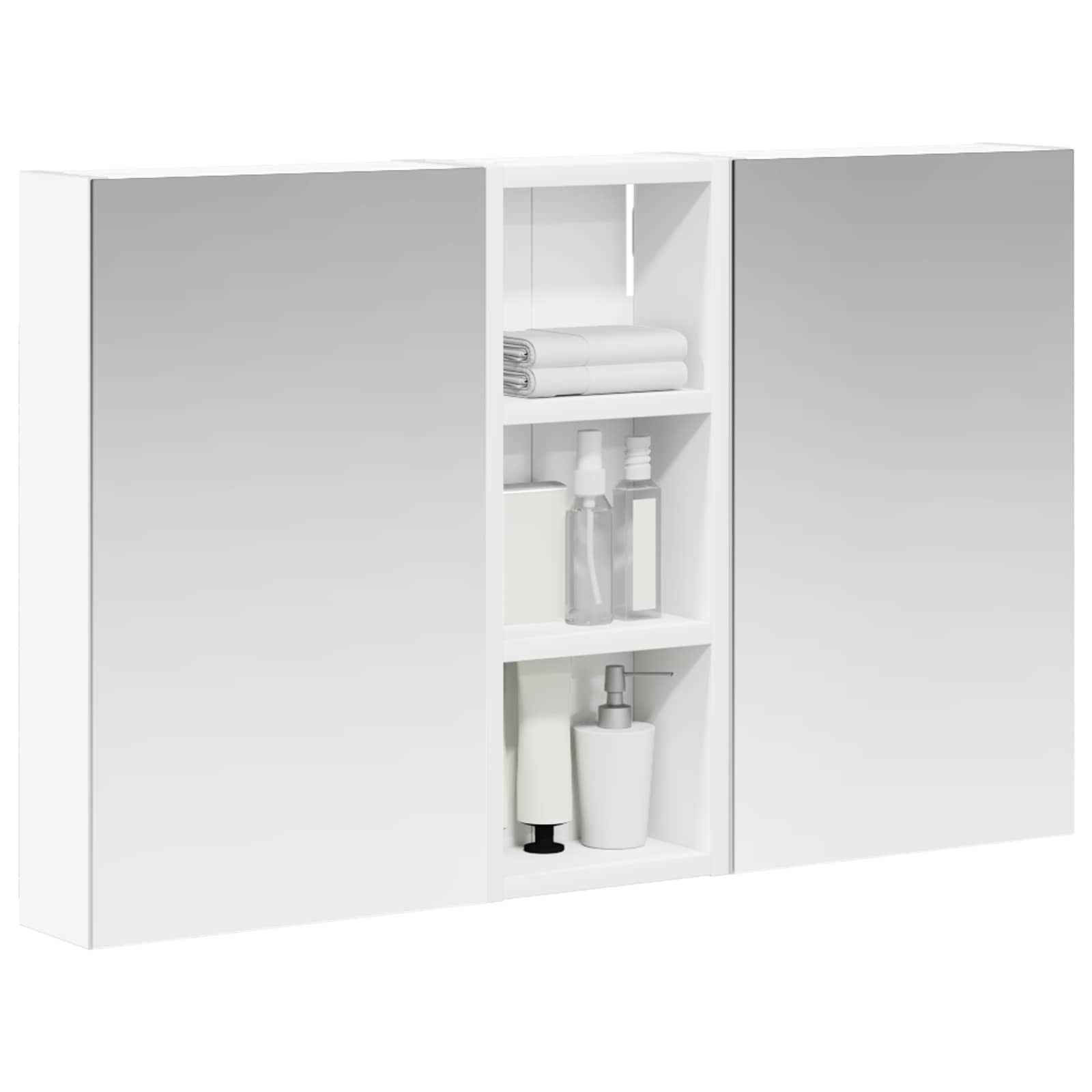 Σετ Ντουλαπιών Μπάνιου με ράφι με πόρτα 3 pcs 80 x 10,5 x 50 εκ - Pakobazaar