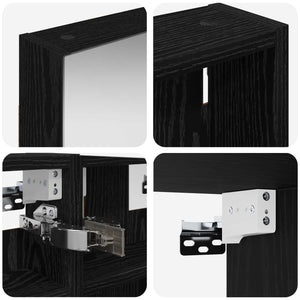 Σετ Ντουλαπιών Μπάνιου με ράφι με πόρτα 3 pcs 80 x 10,5 x 50 εκ - Pakobazaar