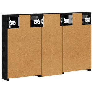 Σετ Ντουλαπιών Μπάνιου με ράφι με πόρτα 3 pcs 80 x 10,5 x 50 εκ - Pakobazaar