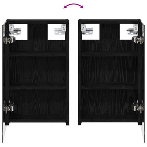 Σετ Ντουλαπιών Μπάνιου με ράφι με πόρτα 3 pcs 80 x 10,5 x 50 εκ - Pakobazaar