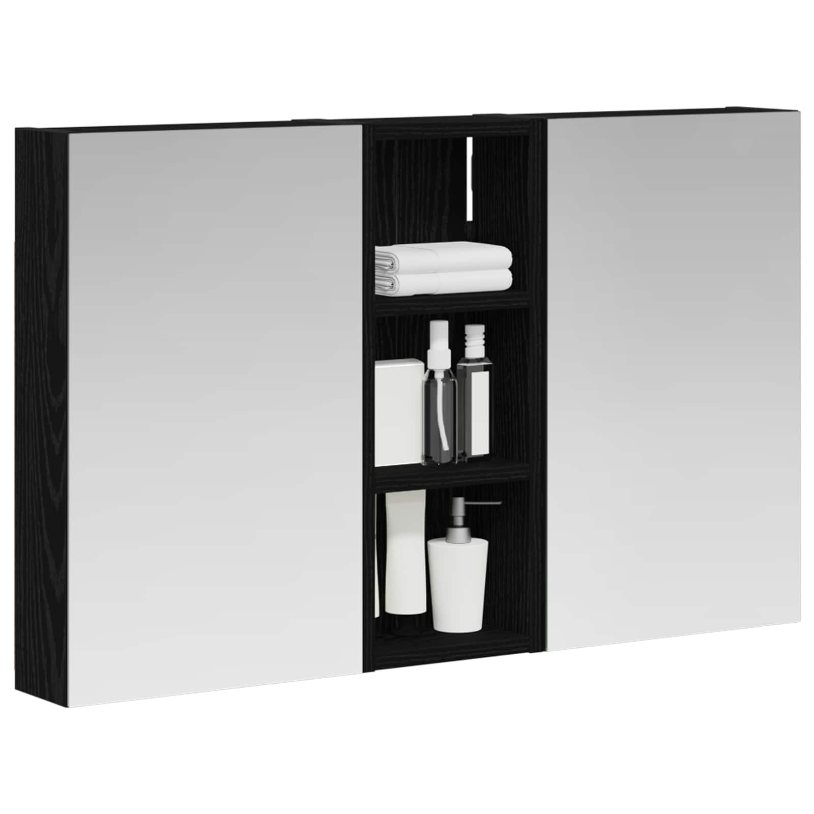 Σετ Ντουλαπιών Μπάνιου με ράφι με πόρτα 3 pcs 80 x 10,5 x 50 εκ - Pakobazaar