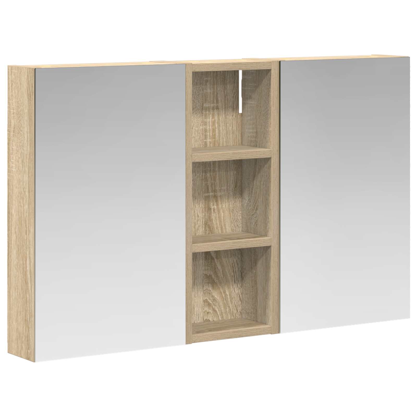 Σετ Ντουλαπιών Μπάνιου με ράφι με πόρτα 3 pcs 80 x 10,5 x 50 εκ - Pakobazaar