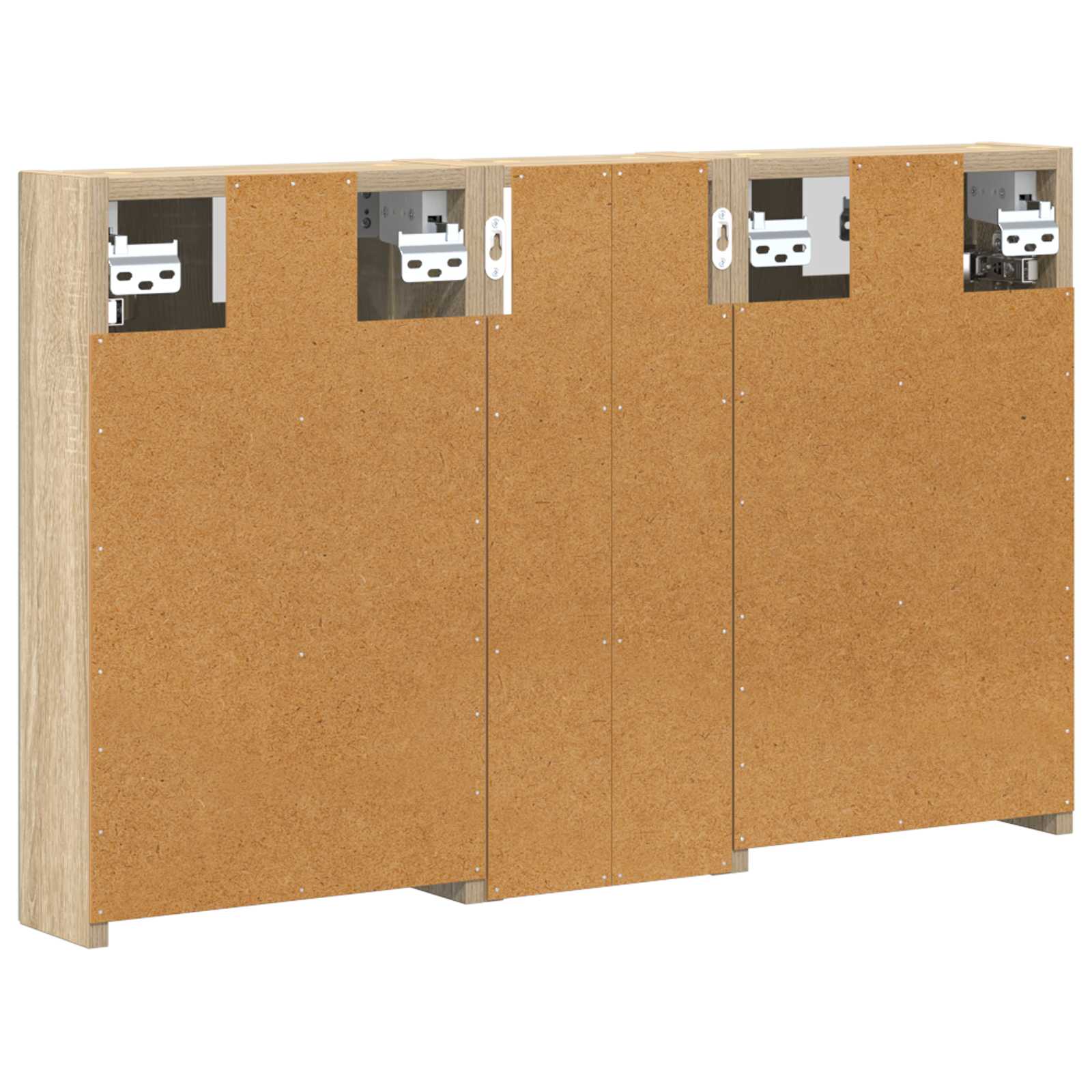 Σετ Ντουλαπιών Μπάνιου με ράφι με πόρτα 3 pcs 80 x 10,5 x 50 εκ - Pakobazaar