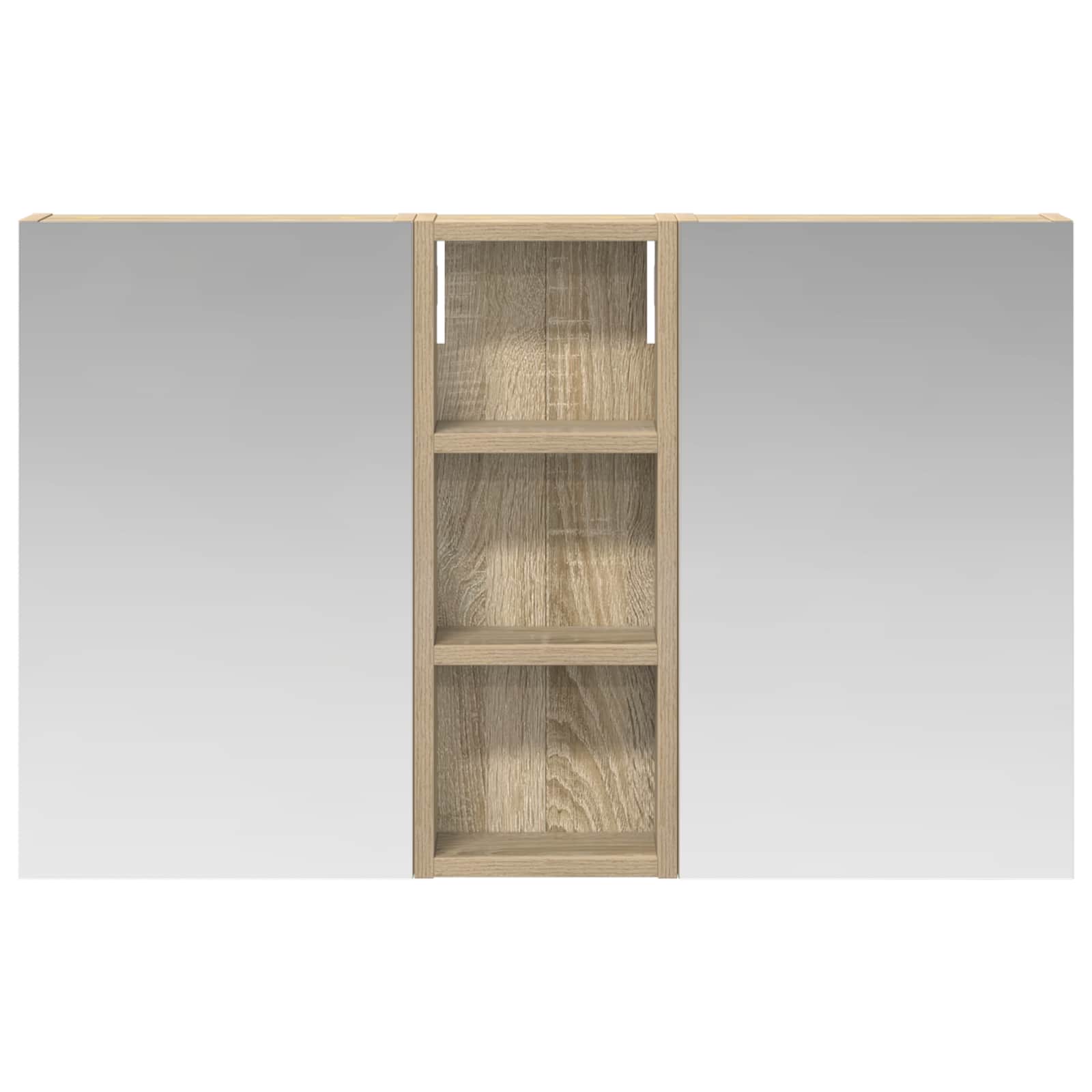 Σετ Ντουλαπιών Μπάνιου με ράφι με πόρτα 3 pcs 80 x 10,5 x 50 εκ - Pakobazaar