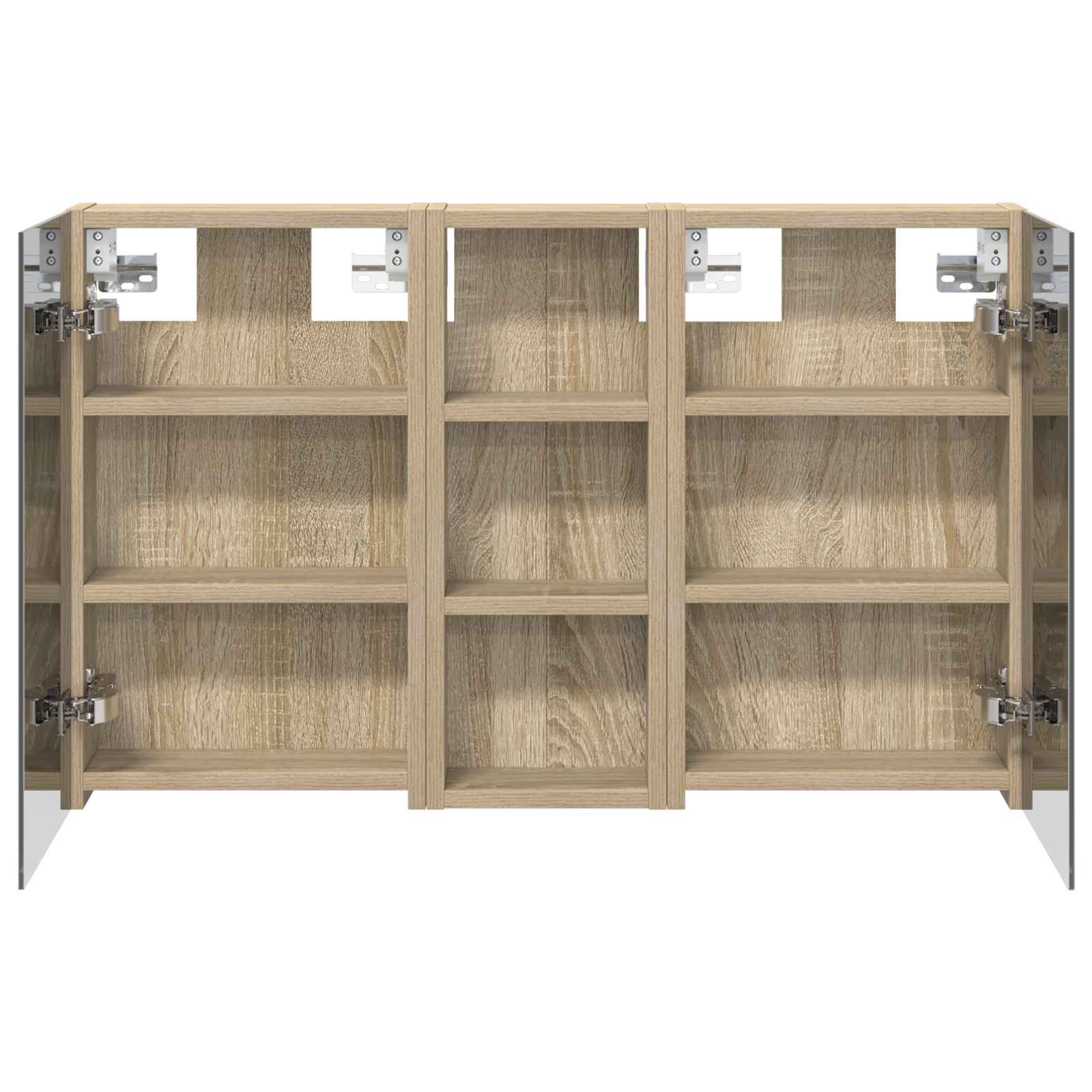Σετ Ντουλαπιών Μπάνιου με ράφι με πόρτα 3 pcs 80 x 10,5 x 50 εκ - Pakobazaar