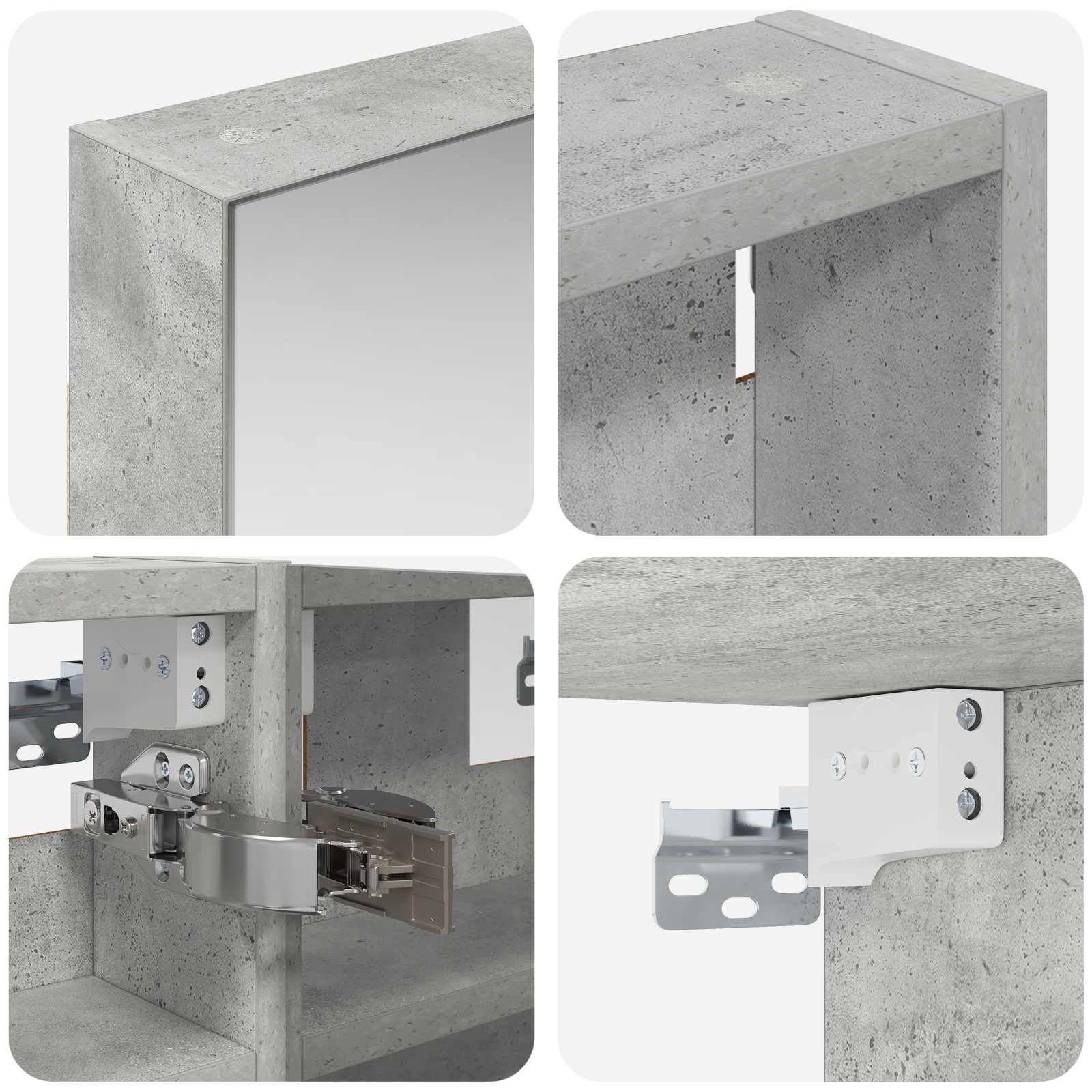 Σετ Ντουλαπιών Μπάνιου με ράφι με πόρτα 3 pcs 80 x 10,5 x 50 εκ - Pakobazaar