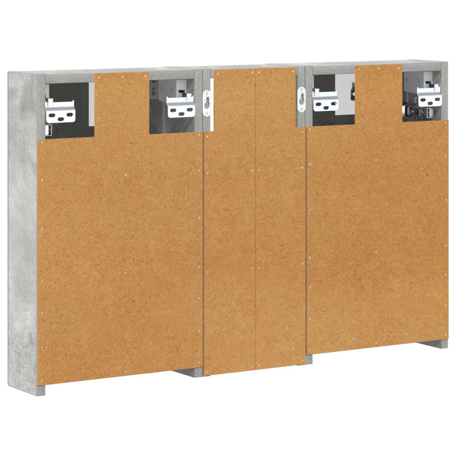 Σετ Ντουλαπιών Μπάνιου με ράφι με πόρτα 3 pcs 80 x 10,5 x 50 εκ - Pakobazaar