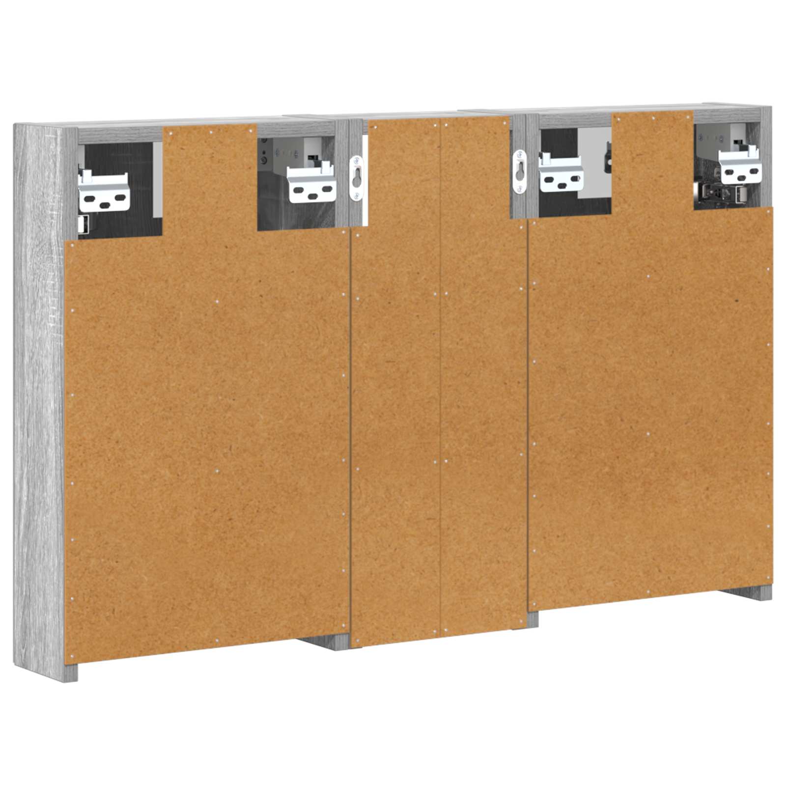 Σετ Ντουλαπιών Μπάνιου με ράφι με πόρτα 3 pcs 80 x 10,5 x 50 εκ - Pakobazaar