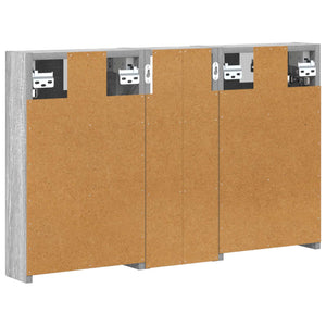Σετ Ντουλαπιών Μπάνιου με ράφι με πόρτα 3 pcs 80 x 10,5 x 50 εκ - Pakobazaar