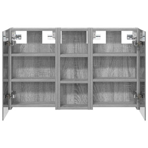Σετ Ντουλαπιών Μπάνιου με ράφι με πόρτα 3 pcs 80 x 10,5 x 50 εκ - Pakobazaar