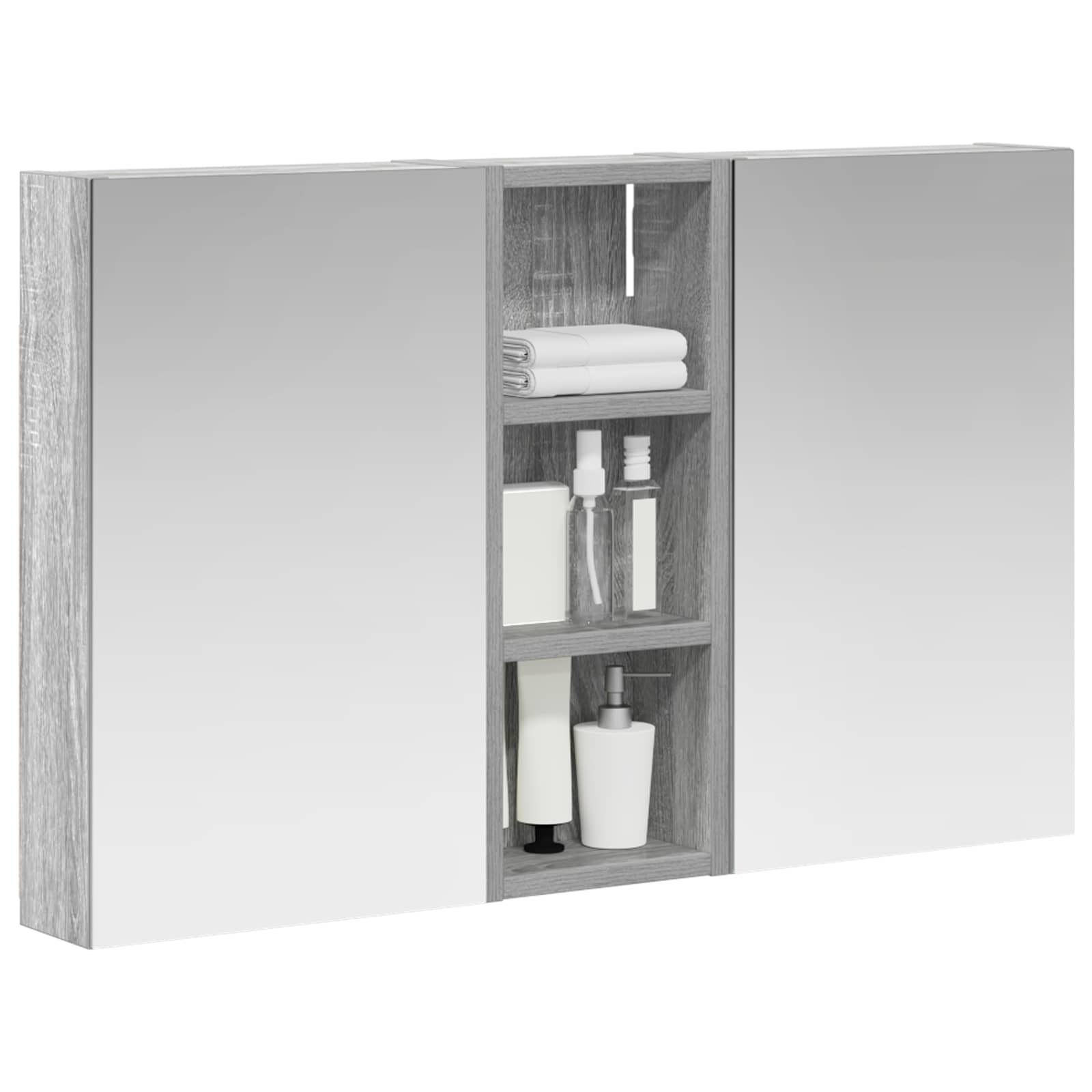 Σετ Ντουλαπιών Μπάνιου με ράφι με πόρτα 3 pcs 80 x 10,5 x 50 εκ - Pakobazaar
